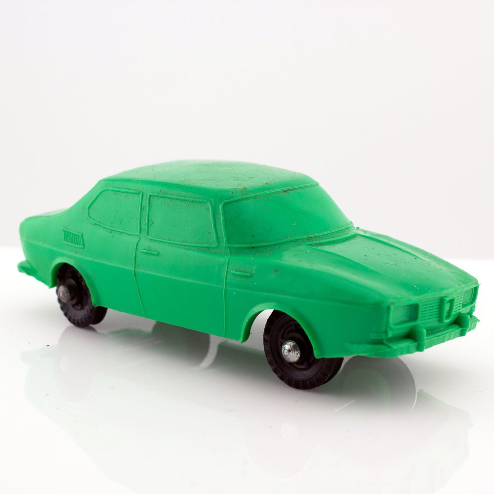 Galanite SAAB 99 1969 Vintage Green Vinyl Plastic Model Made in Sweden