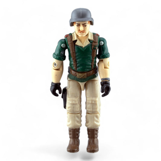 GI JOE CRANKCASE v1 1985 HASBRO PALITOY VERY GOOD VINTAGE ACTION FIGURE - DT Collectable Toys