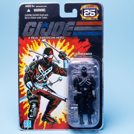 GI Joe Snake Eyes Commando 25th Anniversary Figure MOC Hasbro 2007 - DT Collectable Toys
