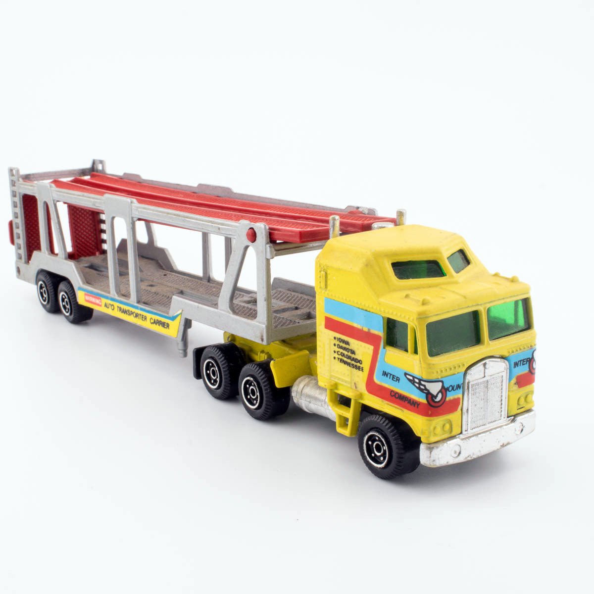 Guisval 1985 Kenworth K100 No.666 CAR TRANSPORTER MIB 1/64th scale Diecast Model - DT Collectable Toys