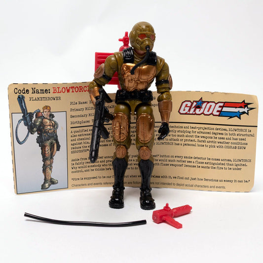 Hasbro 2002 GI Joe BLOWTORCH v2 Excellent 100% Complete Loose Action Figure