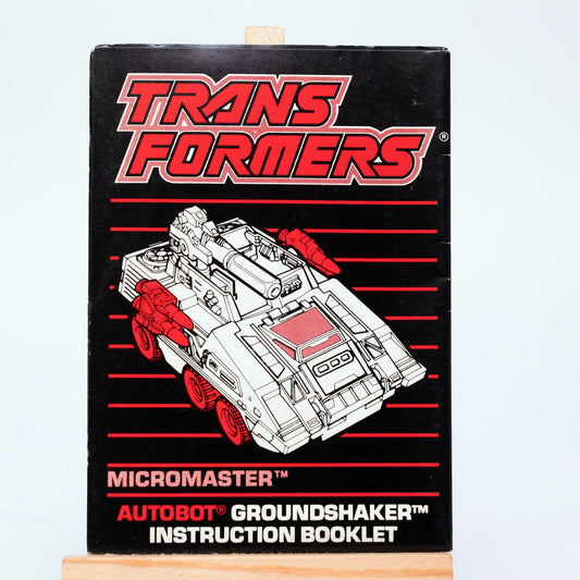 Hasbro Transformers G1 GROUNDSHAKER Vintage 1989 Action Figure Instruction Booklet Action Figure Accessory Picture 1