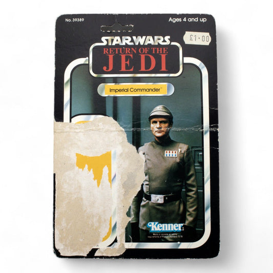 IMPERIAL COMMANDER KENNER ROTJ 77A CARDBACK VINTAGE STAR WARS VERY POOR - DT Collectable Toys