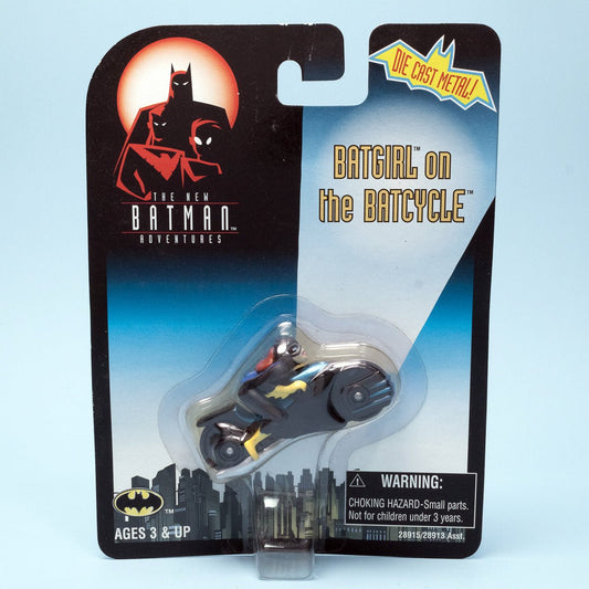 Kenner Batman The New Adventures BATGIRL ON BATCYCLE 1997 Die - Cast Metal MOC - DT Collectable Toys
