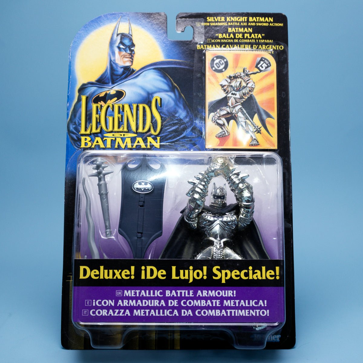 Kenner SILVER KNIGHT BATMAN Deluxe Legends of Batman 1996 DC Comics MOC - DT Collectable Toys