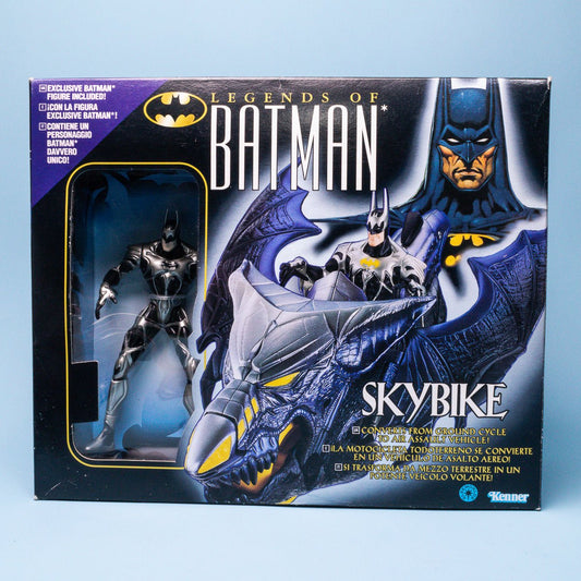 Kenner SKYBIKE WITH EXCLUSIVE BATMAN FIGURE Legends of Batman 1996 DC Comics MIB - DT Collectable Toys