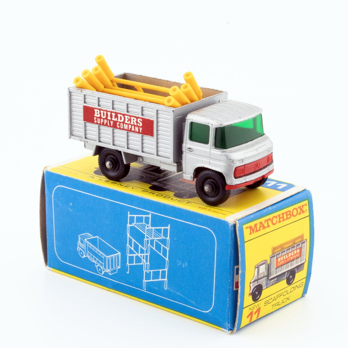 Lesney Matchbox Series No 11d Scaffolding Truck BPW MIB 1/64 Scale Vintage 1969 - DT Collectable Toys