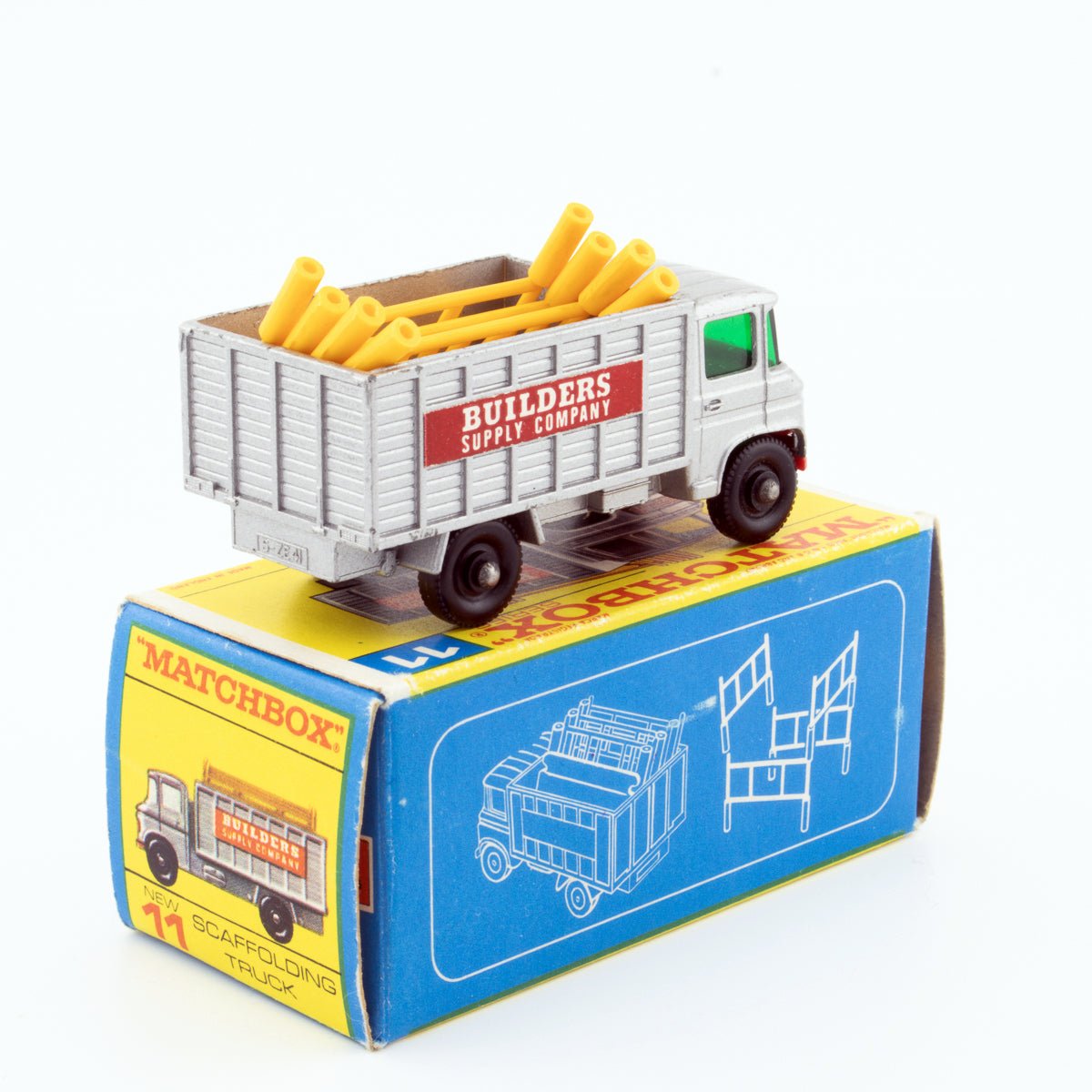 Lesney Matchbox Series No 11d Scaffolding Truck BPW MIB 1/64 Scale Vintage 1969 - DT Collectable Toys
