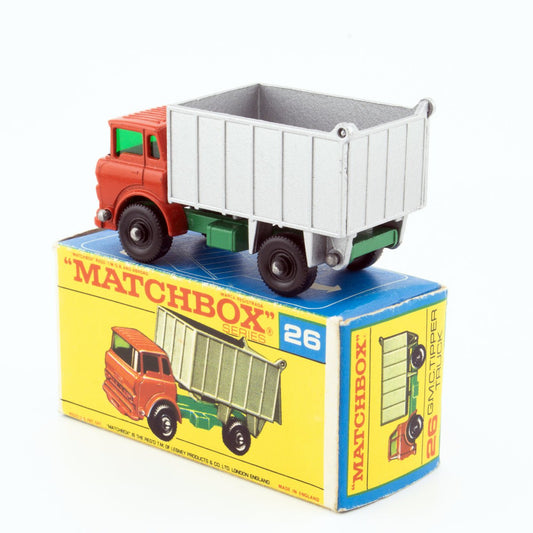 Lesney Matchbox Series No 26c GMC Tipper Truck BPW NMIB 1/64 Scale Vintage 1968 - DT Collectable Toys