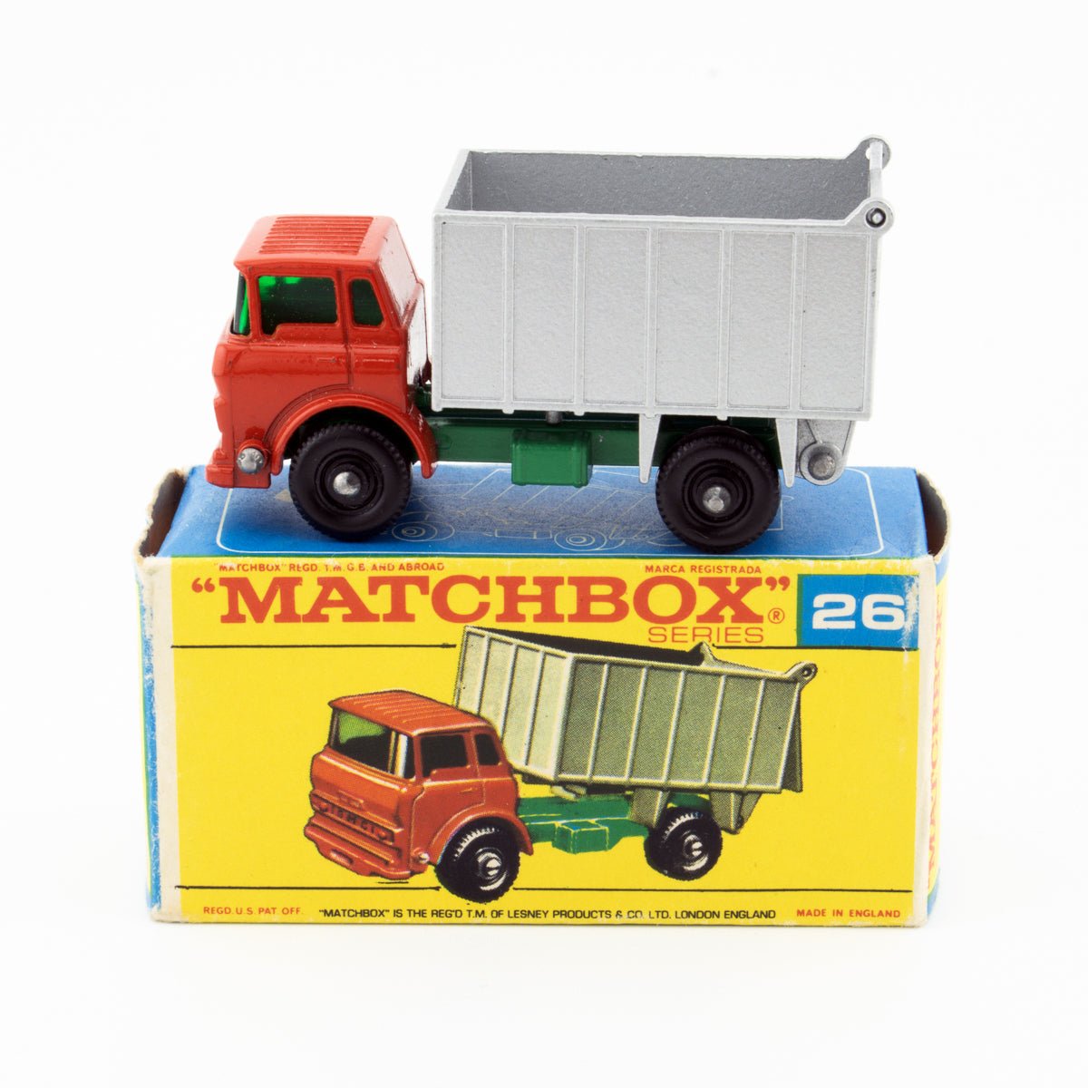 Lesney Matchbox Series No 26c GMC Tipper Truck BPW NMIB 1/64 Scale Vintage 1968 - DT Collectable Toys