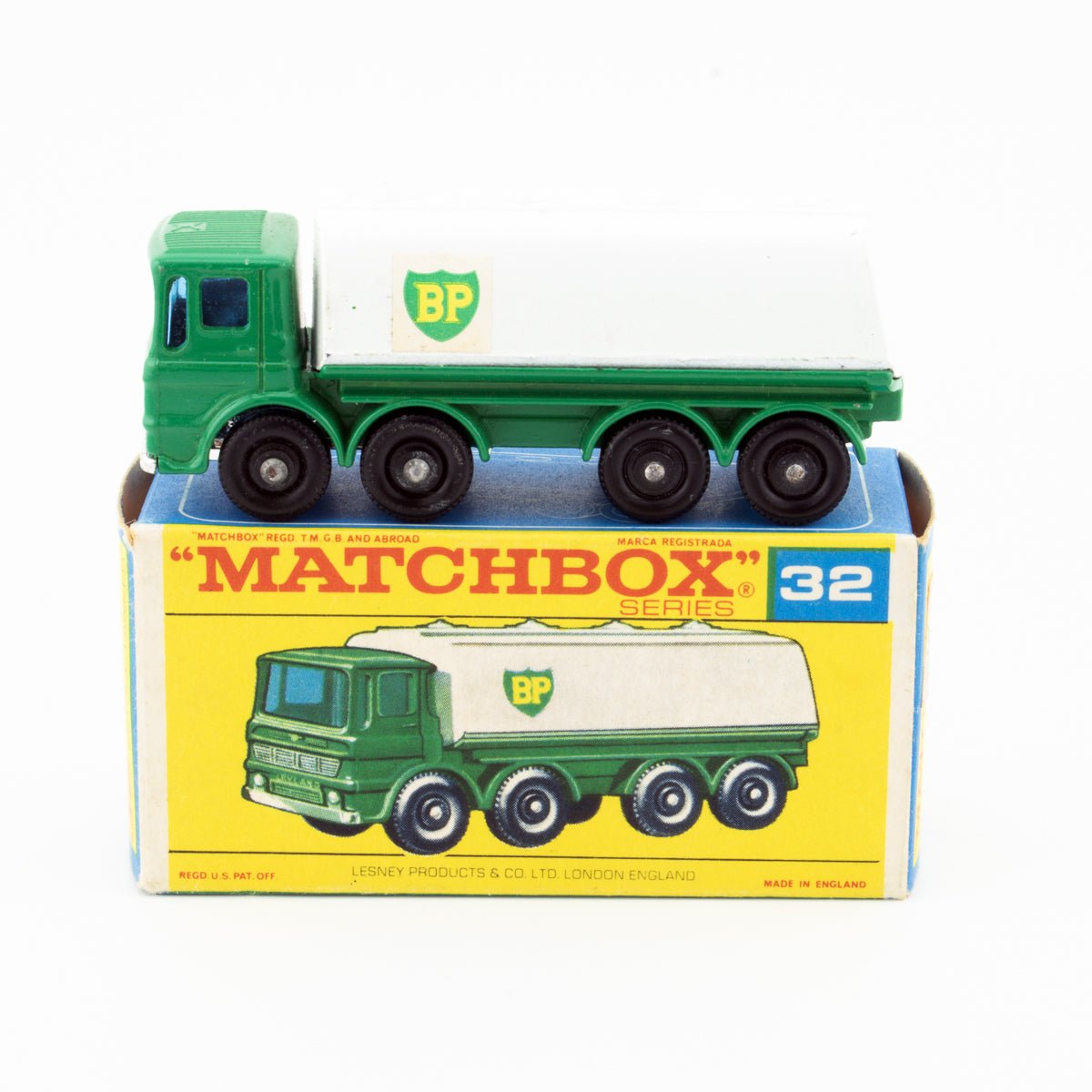 Lesney Matchbox Series No 32c Leyland Petrol Tanker BPW NMIB 1/64 Vintage 1968 - DT Collectable Toys