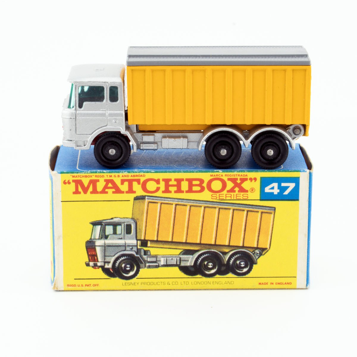 Lesney Matchbox Series No 47c DAF Tipper Container Truck BPW NMIB 1/64 Vintage - DT Collectable Toys