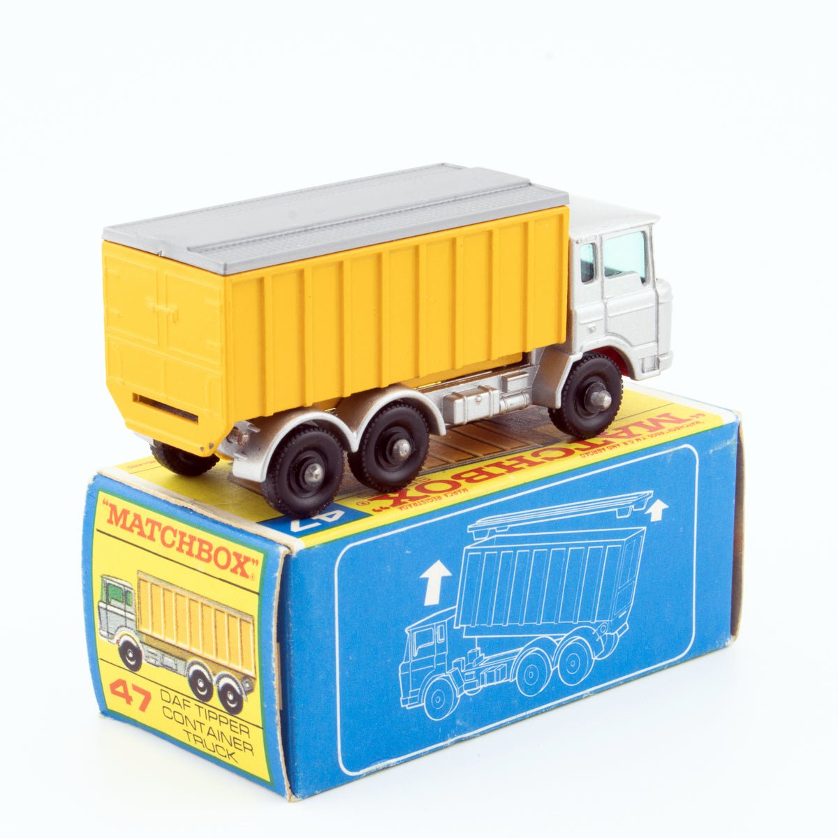 Lesney Matchbox Series No 47c DAF Tipper Container Truck BPW NMIB 1/64 Vintage - DT Collectable Toys