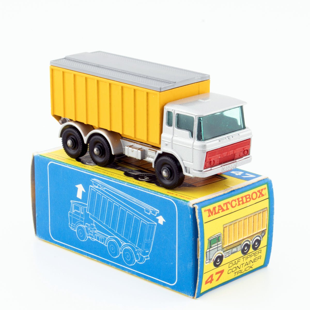 Lesney Matchbox Series No 47c DAF Tipper Container Truck BPW NMIB 1/64 Vintage - DT Collectable Toys