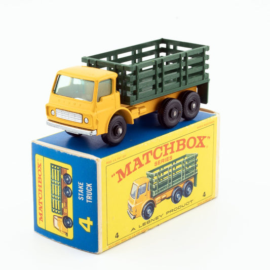 Lesney Matchbox Series No 4d Dodge Stake Truck BPW NMIB 1/64 Scale Vintage 1967 - DT Collectable Toys