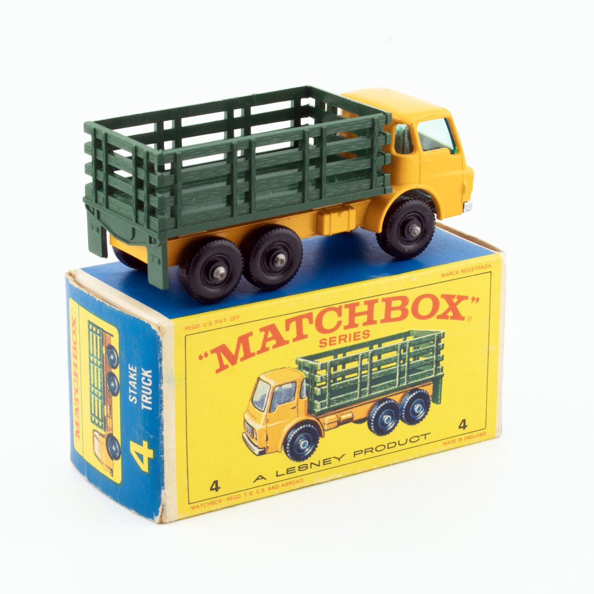 Lesney Matchbox Series No 4d Dodge Stake Truck BPW NMIB 1/64 Scale Vintage 1967 - DT Collectable Toys