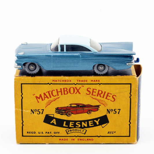 Lesney Matchbox Series No 57b Chevrolet Impala, Excellent Boxed - DT Collectable Toys