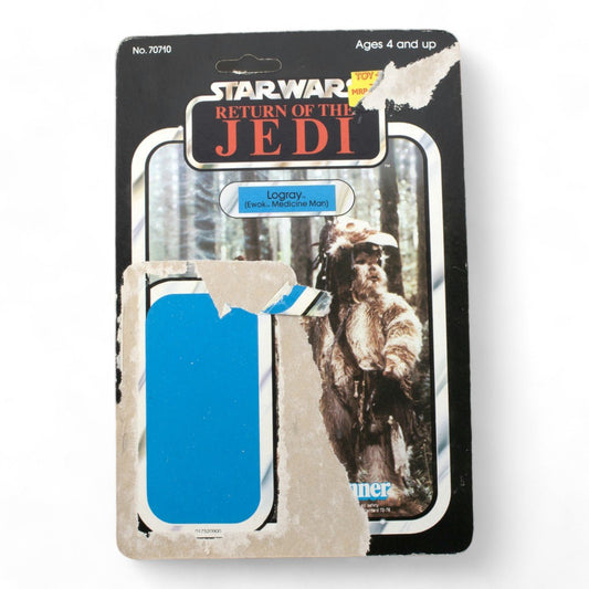 LOGRAY EWOK MEDICINE MAN KENNER ROTJ 65B CARDBACK VINTAGE STAR WARS VERY GOOD - DT Collectable Toys