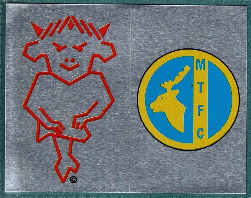 Panini Sticker Lincoln City / Mansfield Town Badge Foil No.580