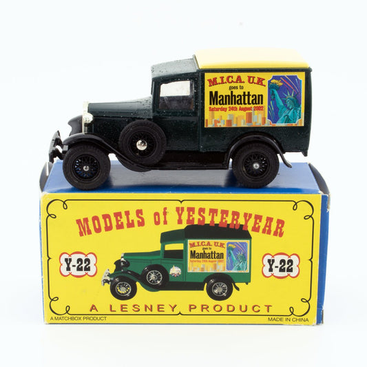 Matchbox Y22 Model A Van Code 2 Models of Yesteryear MICA UK in Manhattan Ltd Ed - DT Collectable Toys