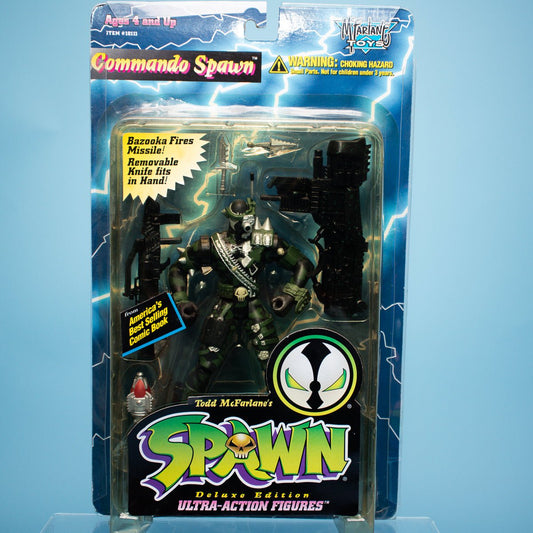 McFarlane Toys COMMANDO SPAWN Black Guns Spawn Series 2 Ultra - Action Figure MOC - DT Collectable Toys
