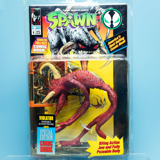 McFarlane Toys Red VIOLATOR Special Edition Spawn Series 1 Action Figure MOC - DT Collectable Toys
