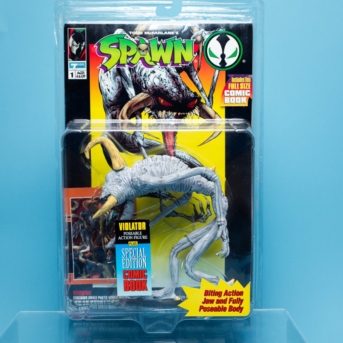 McFarlane Toys White VIOLATOR Special Edition Spawn Series 1 Action Figure MOC - DT Collectable Toys