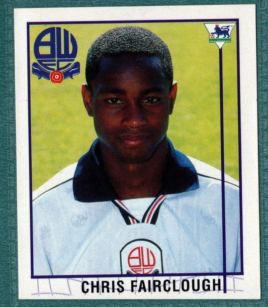 Merlin Collection Premier League 96 Sticker - Chris Fairclough Bolton Wanderers