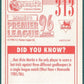 Merlin Premier League 96 Sticker - Chris Kiwomya Arsenal FC No. 313