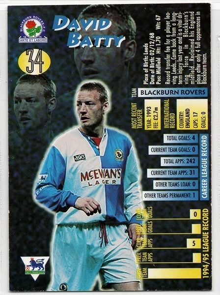 Merlin Ultimate David Batty Blackburn Rovers No.34