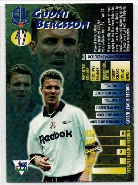 Merlin Ultimate Gudni Bergsson Bolton Wanderers No.47