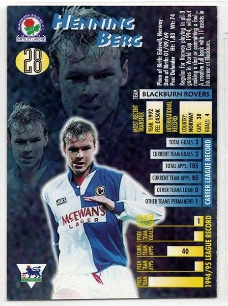 Merlin Ultimate Henning Berg Blackburn Rovers No.28