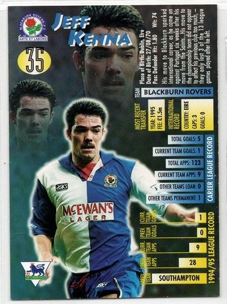 Merlin Ultimate Jeff Kenna Blackburn Rovers No.35