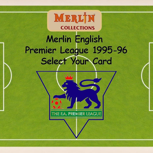 Merlin Ultimate Premier League 1995 - 96 Football Trading Cards - Select