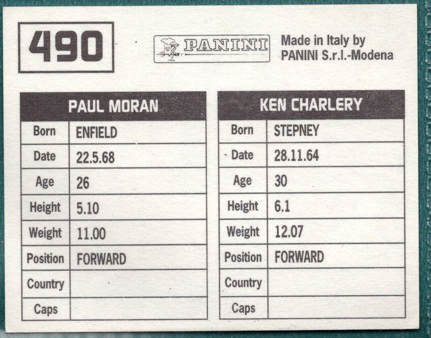 Panini Sticker Charlery / Moran Peterborough United No.490