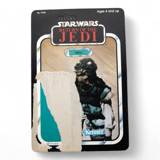 NIKTO KENNER ROTJ 79A UNPUNCHED CARDBACK VINTAGE STAR WARS EXCELLENT - DT Collectable Toys
