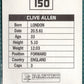 Panini Sticker Clive Allen Millwall No.150