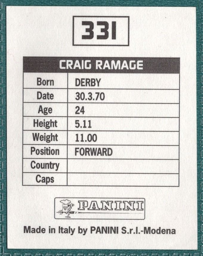Panini Sticker Craig Ramage Watford No.331