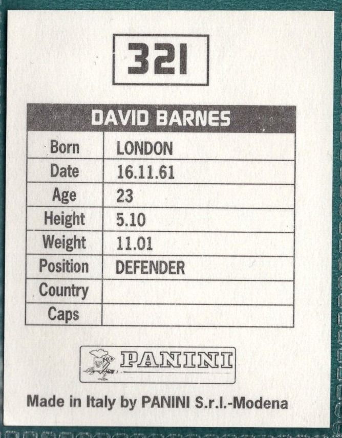 Panini Sticker David Barnes Watford No.321