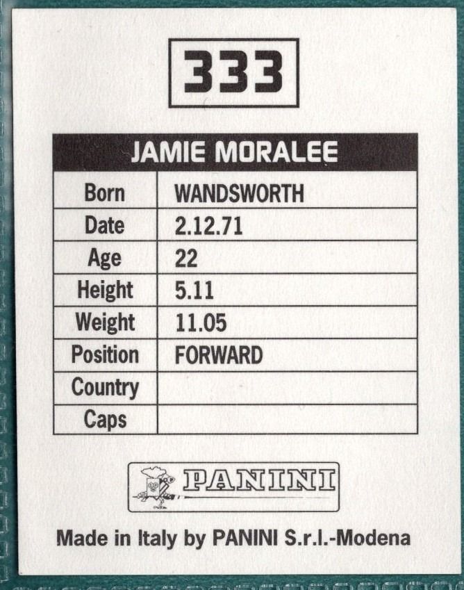 Panini Sticker Jamie Moralee Watford No.333