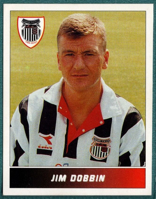 Panini Sticker Jim Dobbin Grimsby Town No.105