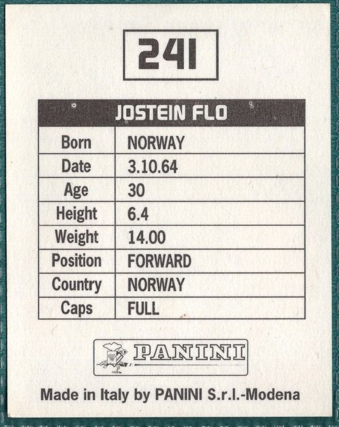 Panini Sticker Jostein Flo Sheffield United No.241