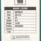 Panini Sticker Mark Lever Grimsby Town No.98