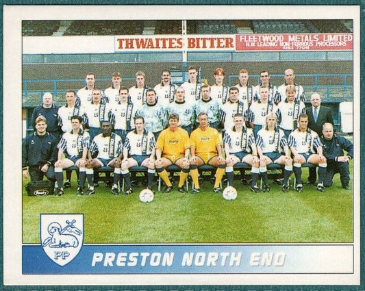 Panini Sticker Preston North End Team Photo No.587