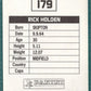 Panini Sticker Rick Holden Oldham Athletic No.179