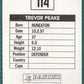 Panini Sticker Trevor Peake Luton Town No.114