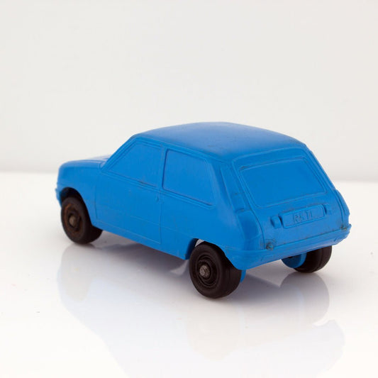 Plasto No 1902 Renault 5 TL Vintage Blue Vinyl Plastic Model Made in Finland