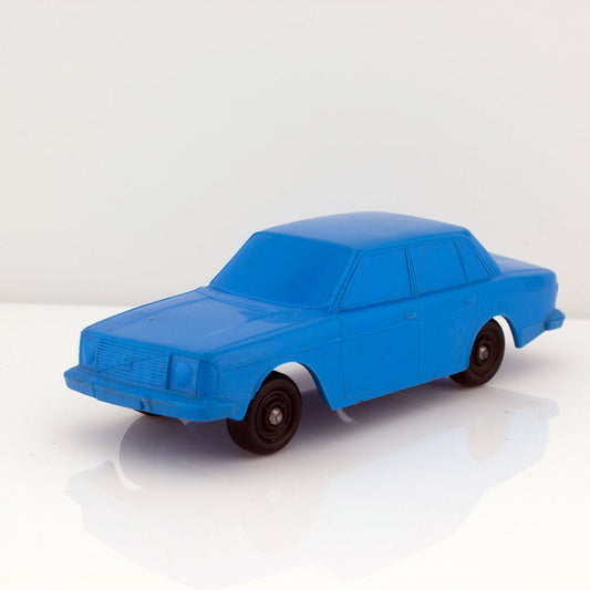 Plasto No 1904 Volvo 244 DL Vintage Blue Vinyl Plastic Model Made in Finland