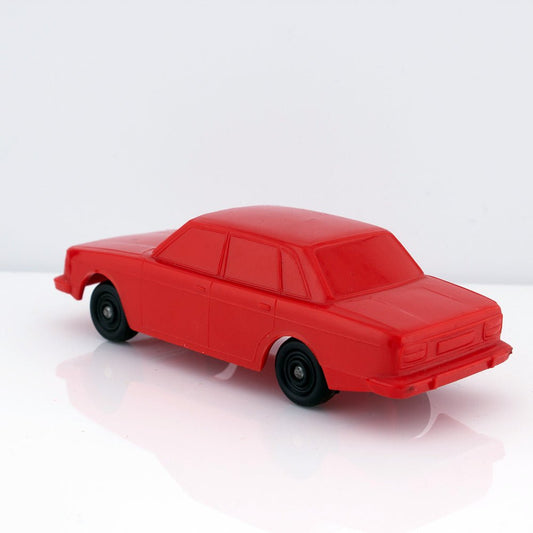 Plasto No 1904 Volvo 244 DL Vintage Red Vinyl Plastic Model Made in Finland