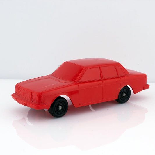 Plasto No 1904 Volvo 244 DL Vintage Red Vinyl Plastic Model Made in Finland